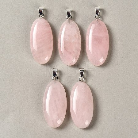Natural Rose Quartz Pendants GG-CBACB71-01P-18-1