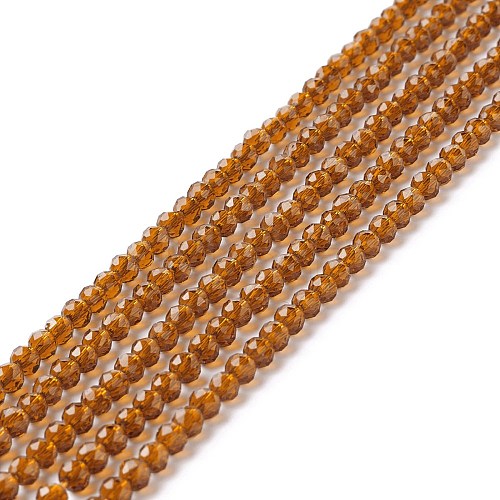 Transparent Glass Beads Strands GLAA-C019-01A-21-1