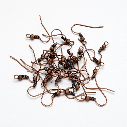 50Pcs Iron Earring Hooks IFIN-YW0001-35R-NF-1