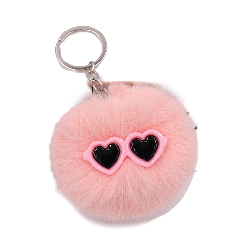 Imitation Rabbit Fur Pom-Pom Keychain PW-WG3DDD9-02-1