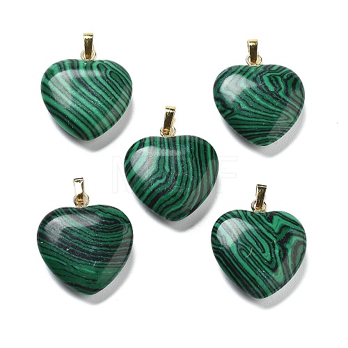 Synthetic Malachite Pendants G-G956-B14-G-1