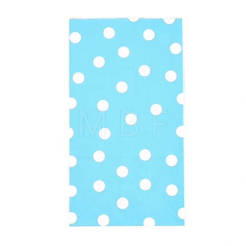 Polka Dot Pattern Eco-Friendly Kraft Paper Bags AJEW-M207-A02-09-1
