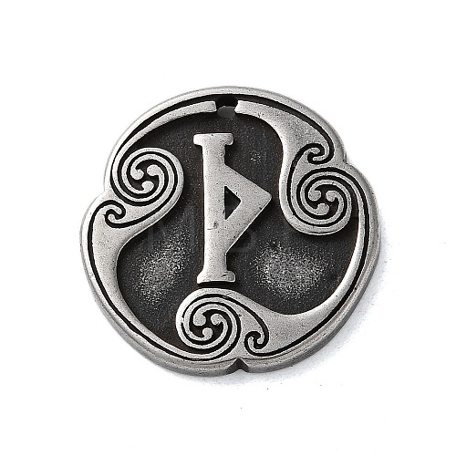 Rune Letters Alloy Pendants PALLOY-S193-01AS-03-1