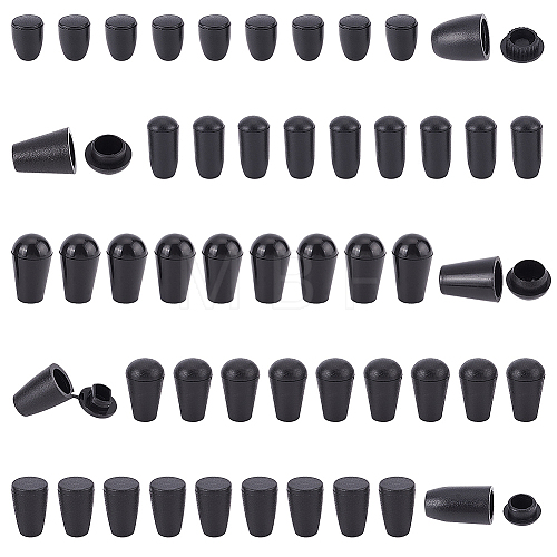   150Pcs 5 Style Plastic Cord End FIND-PH0006-70-1