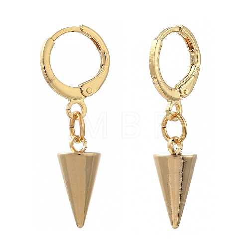 Brass Huggie Hoop Earring EJEW-JE04248-02-1