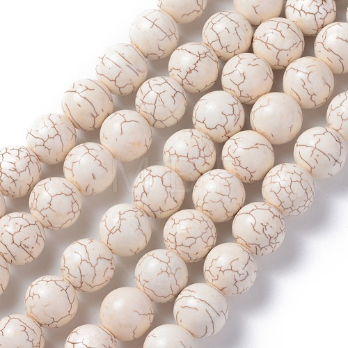Synthetic Magnesite Beads Strands G-E018-16mm-1
