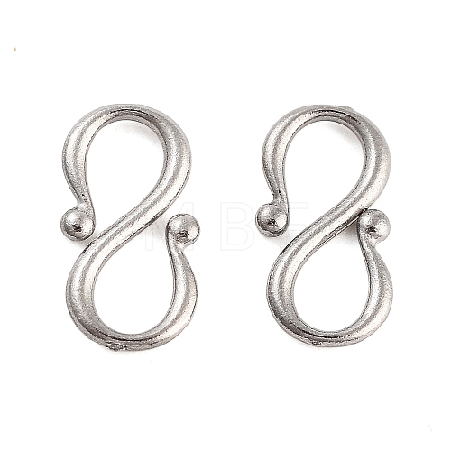 Non-Tarnish 304 Stainless Steel S-Hook Clasps STAS-L082-001P-02-1