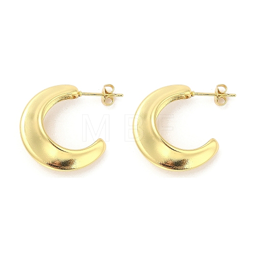 Brass Stud Earrings EJEW-M260-02G-1