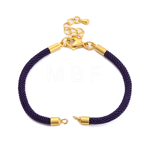 Nylon Cords Bracelet Makings Fit for Connector Charms AJEW-P116-02G-35-1