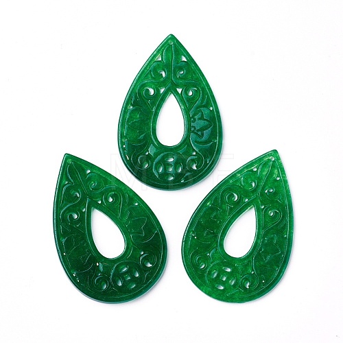 Natural Dyed Jade Big Pendants G-F611-08-1