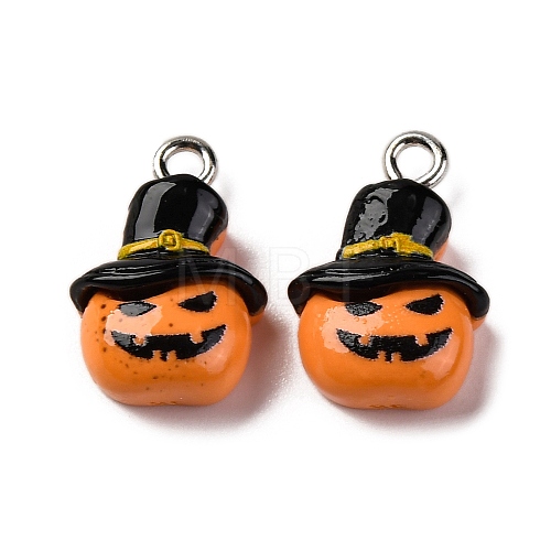 Halloween Theme Opaque Resin Pendants RESI-D075-01A-1