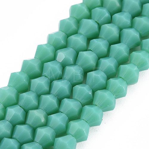 Opaque Solid Color Glass Beads Strands GLAA-Q080-4mm-B08-1