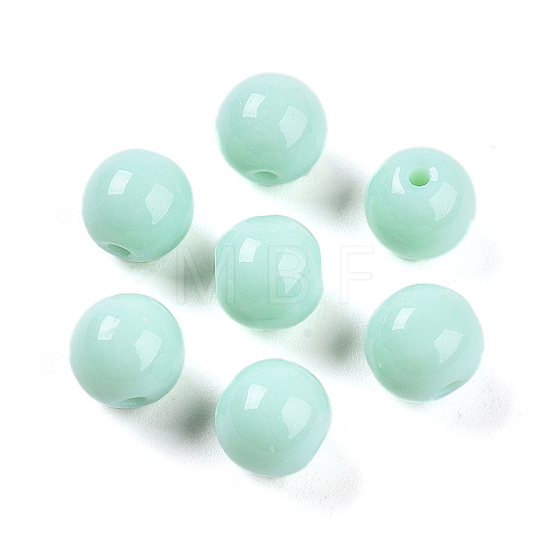 Opaque Solid Color Glass Beads GLAA-N007-8mm-A12-1