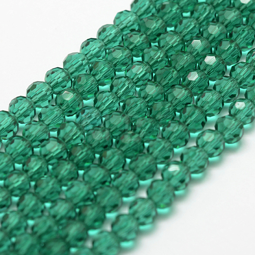 Transparent Glass Bead Strands GLAA-G013-6mm-52-1