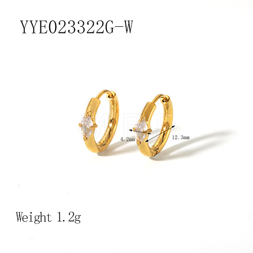 Elegant Stainless Steel Hoop Earrings QA3505-4-1