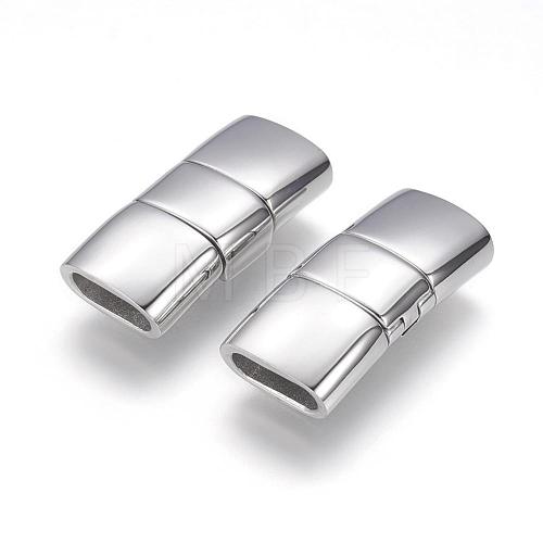 304 Stainless Steel Fold Over Clasps STAS-G143-25P-1