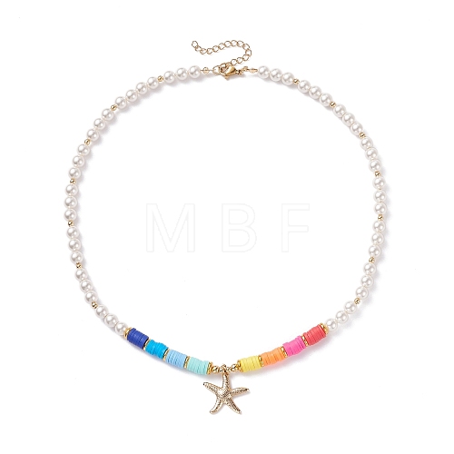 Starfish Pendant Necklace NJEW-TA00017-1