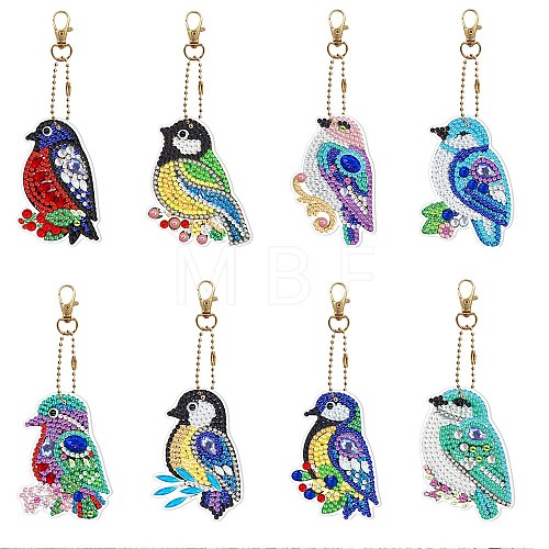 DIY Diamond Painting Keychain Kits DIAM-PW0010-68-31-1