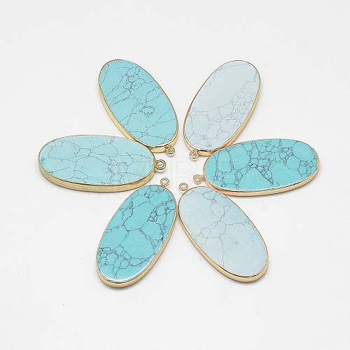 Synthetic Turquoise Big Pendants G-Q983-A02-1