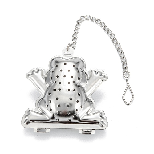 Tarnish Resistant Frog Shape Tea Infuser AJEW-P091-05P-1