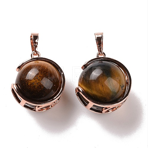 Natural Tiger Eye Pendants G-A212-01RG-03-1