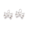 925 Sterling Silver Bowknot Charms STER-T007-101S-3