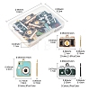 25Pcs 8 Styles Alloy Enamel Pendants ENAM-FS0003-13-4