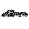 Dyed & Heated Black Agate Finger Rings IK0879-3-4