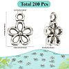 200Pcs Tibetan Style Alloy Pendants FIND-SC0014-35-2