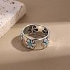 Retro Alloy and Turquoise Finger Rings FS-WGD8EB6-02-3
