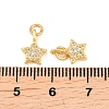 Brass Micro Pave Cubic Zirconia Charms KK-F927-09E-G-3