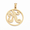 Ion Plating(IP) 304 Stainless Steel Pendants STAS-K162-053G-2