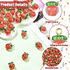 40Pcs Transparent Resin with Transparent Glass Pendants PALLOY-CJ00193-3