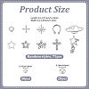 145Pcs 3 Styles Plastic & Resin & Zinc Alloy Rhinestone Cabochons MRMJ-SP0001-41-2