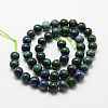 Natural Chrysocolla and Lapis Lazuli Beads Strands G-G735-07-4mm-2