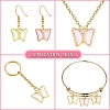 12Pcs 6 Colors Alloy Glass Pendants GLAA-YW0005-67-6