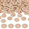 Flat Round Wood Buttons DIY-LP0001-14B-1