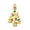 Christmas Brass Micro Pave Cubic Zirconia Pendants KK-L258-04G-A01-1