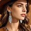 Alloy Resin Stud Dangle Earrings WGDAB08-01-4