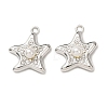 Alloy & ABS Imitation Pearl & Rhinestone Pendants FIND-K030-18C-P-1