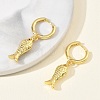 Brass Hoop Dangle Earrings for Women EJEW-A167-16G-2