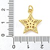 Rack Plating Brass Micro Pave Cubic Zirconia Pendants KK-Z063-25G-3