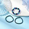 3Pcs Round Glass Beads Stretch Rings for Unisex RJEW-JR00749-2