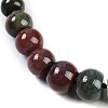 Natural Indian Agate Rondelle Graduated Beaded Necklaces for Women Men NJEW-K388-02J-2