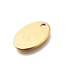 Ion Plating(IP) 304 Stainless Steel Stamping Blank Tag Pendants STAS-S028-02G-2