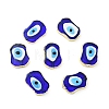 Rack Plating Handmade Evil Eye Lampwork Beads KK-F838-03C-G-3