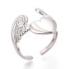 Adjustable 304 Stainless Steel Cuff Rings for Women RJEW-N052-04P-1