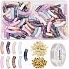  DIY Imitation Gemstone Curved Tube Bracelet Making Kit DIY-NB0007-30-1