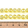 AB Color Plated Transparent Glass Round Beads Strands EGLA-T029-8mm-12T-16-4