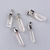 Electroplate Natural Quartz Pendants G-Q481-73P-1